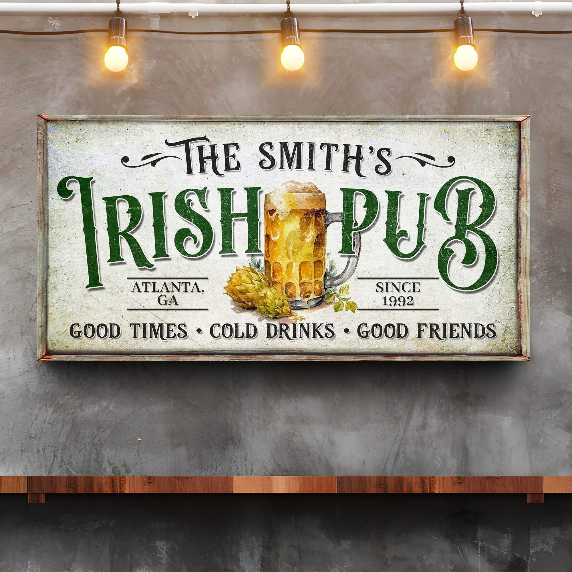 Custom Irish Pub Bar Sign II - Tailored Canvases - Flyclothing LLC