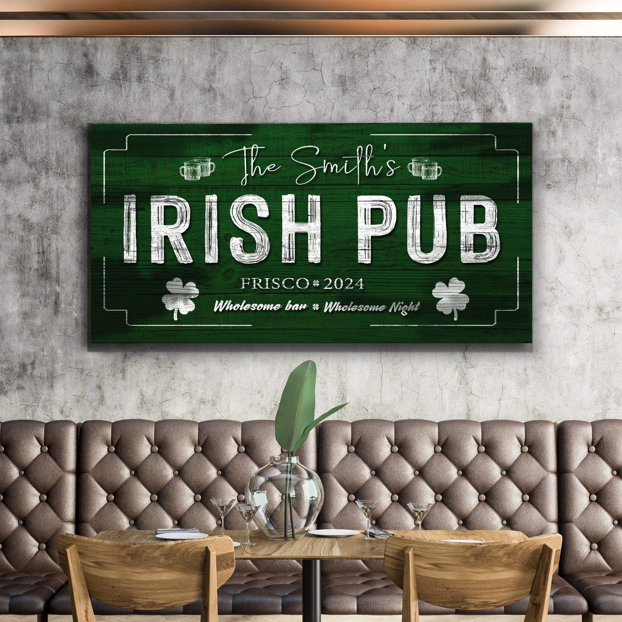Custom Irish Pub Bar Sign - Tailored Canvases - Flyclothing LLC