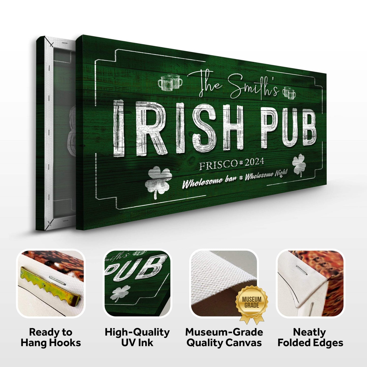 Custom Irish Pub Bar Sign - Tailored Canvases - Flyclothing LLC