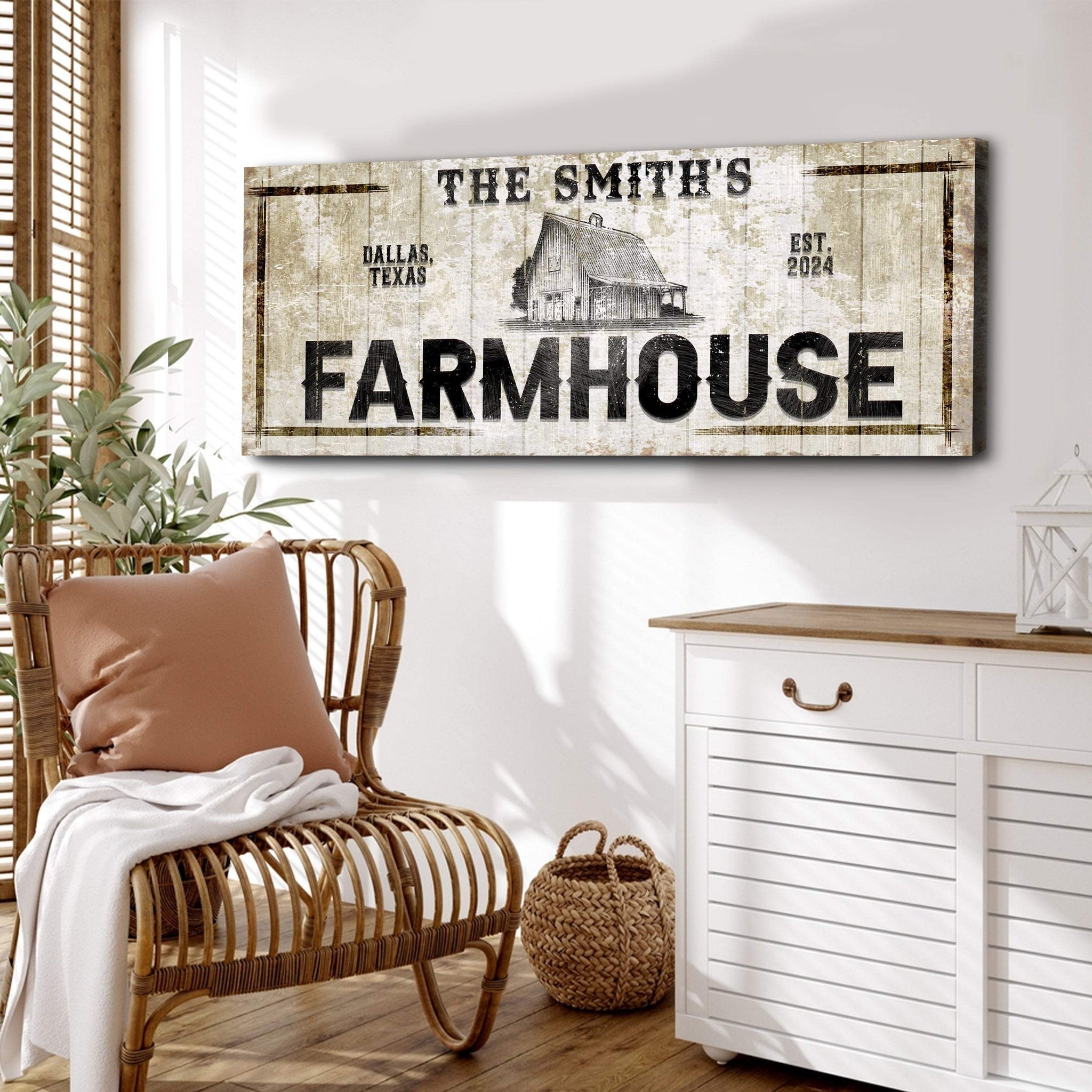 Custom Rustic Farmhouse Sign - Tailored Canvases - Flyclothing LLC