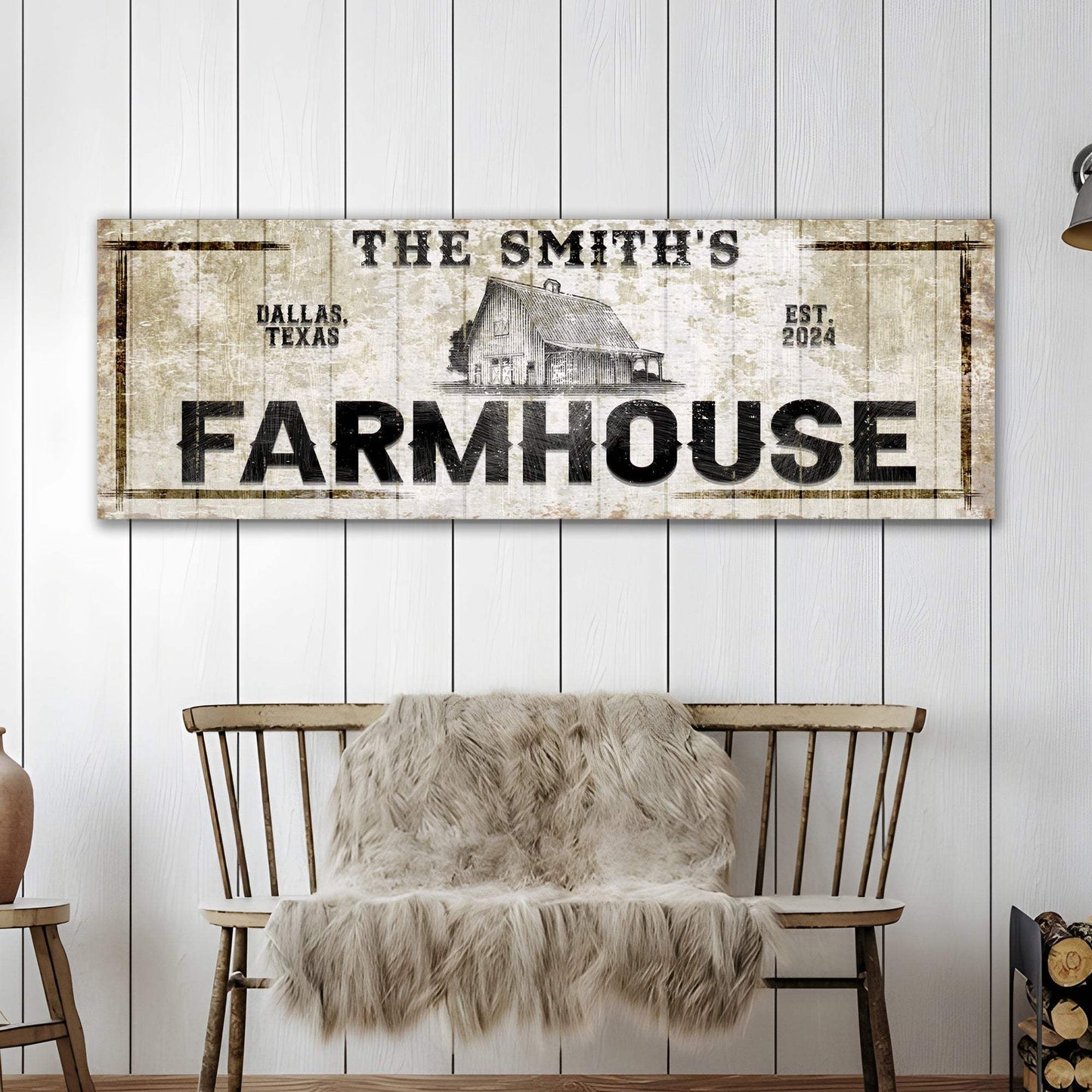 Custom Rustic Farmhouse Sign - Tailored Canvases - Flyclothing LLC