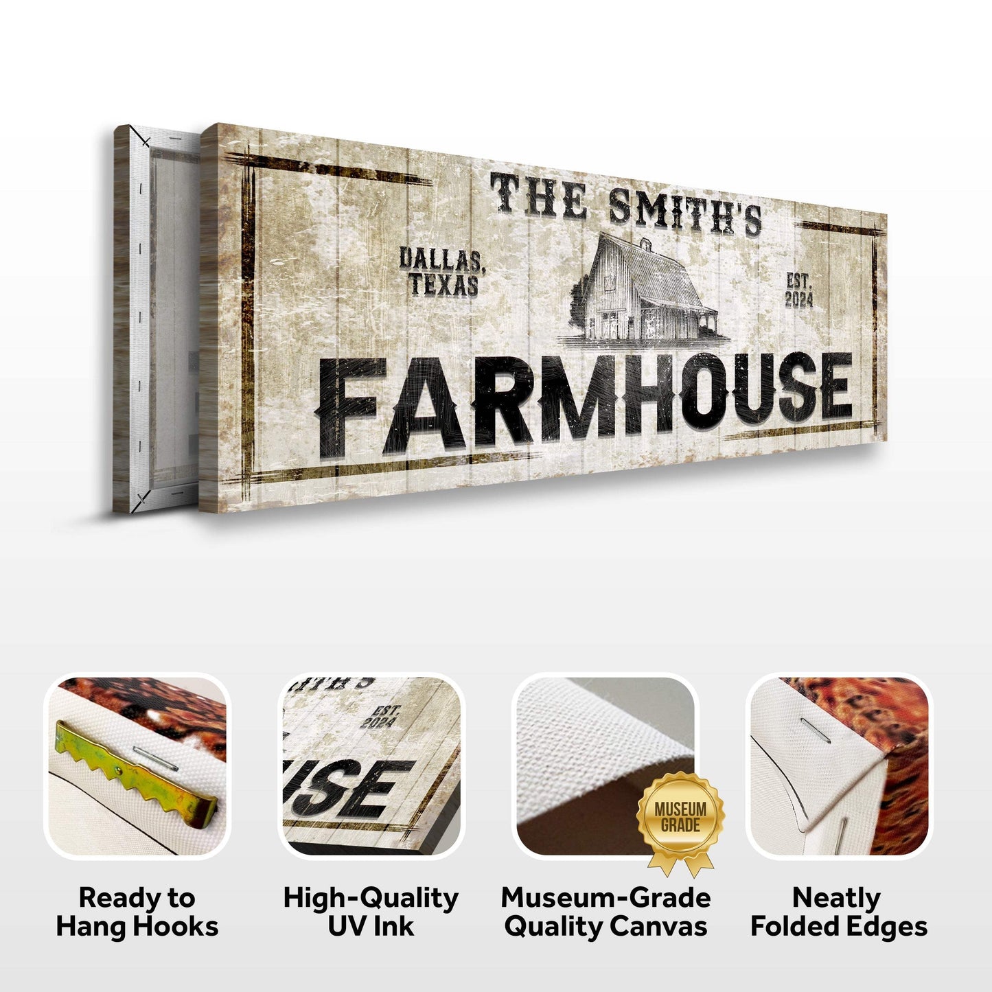 Custom Rustic Farmhouse Sign - Tailored Canvases - Flyclothing LLC
