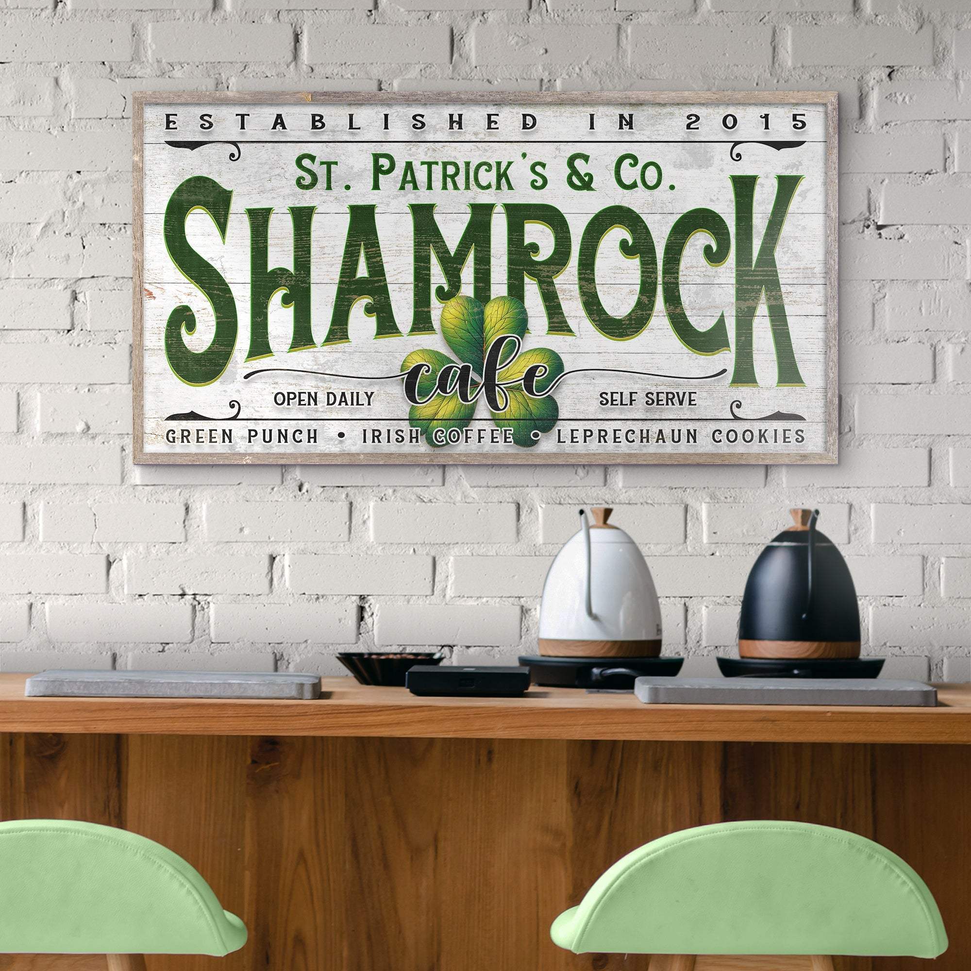 Custom Shamrock Cafe Sign - Tailored Canvases - Flyclothing LLC