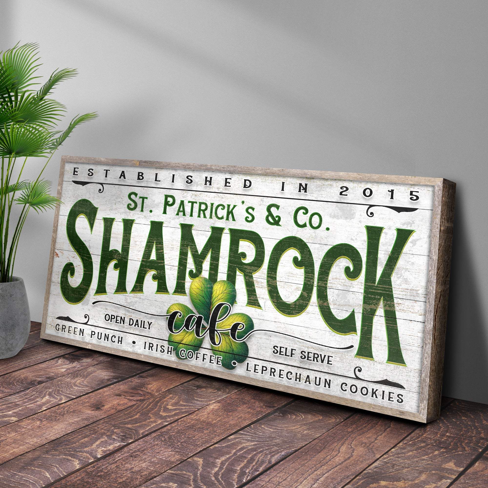 Custom Shamrock Cafe Sign - Tailored Canvases - Flyclothing LLC