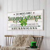 Custom Shamrock Shack Sign - Tailored Canvases - Flyclothing LLC