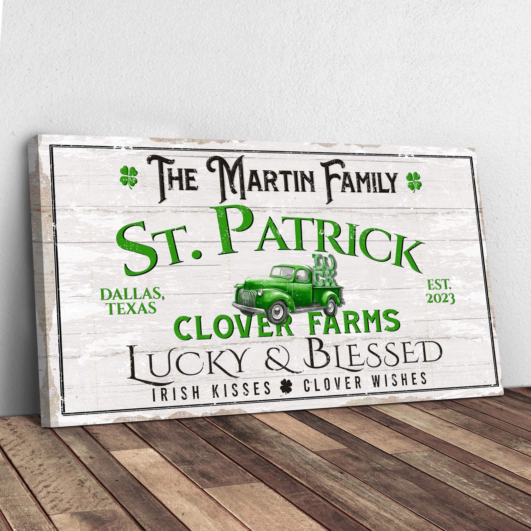 Custom St. Patrick Farmhouse Family Sign - Tailored Canvases - Flyclothing LLC