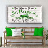 Custom St. Patrick Farmhouse Family Sign - Tailored Canvases - Flyclothing LLC