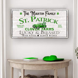 Custom St. Patrick Farmhouse Family Sign - Tailored Canvases - Flyclothing LLC
