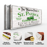 Custom St. Patrick Farmhouse Family Sign - Tailored Canvases - Flyclothing LLC