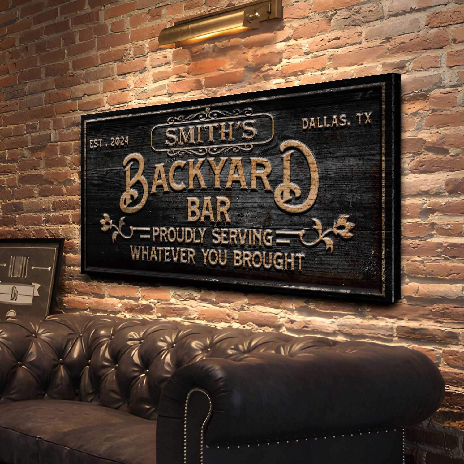 Custom Vintage Rust Basement Bar II - Tailored Canvases - Flyclothing LLC