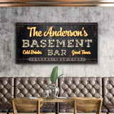 Custom Vintage Rust Basement Bar Sign III - Tailored Canvases - Flyclothing LLC