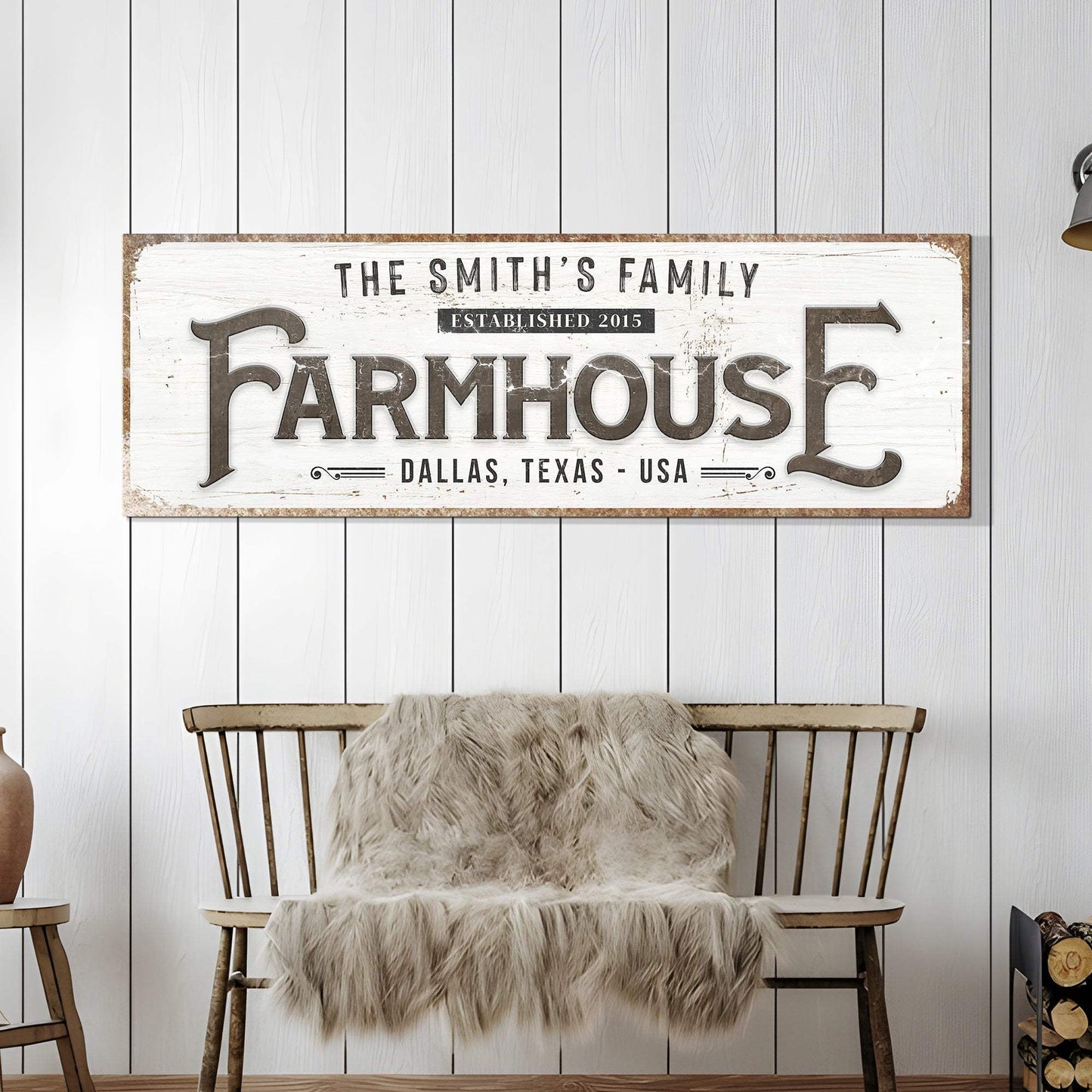 Custom Vintage Rust Farmhouse Sign II - Tailored Canvases - Flyclothing LLC