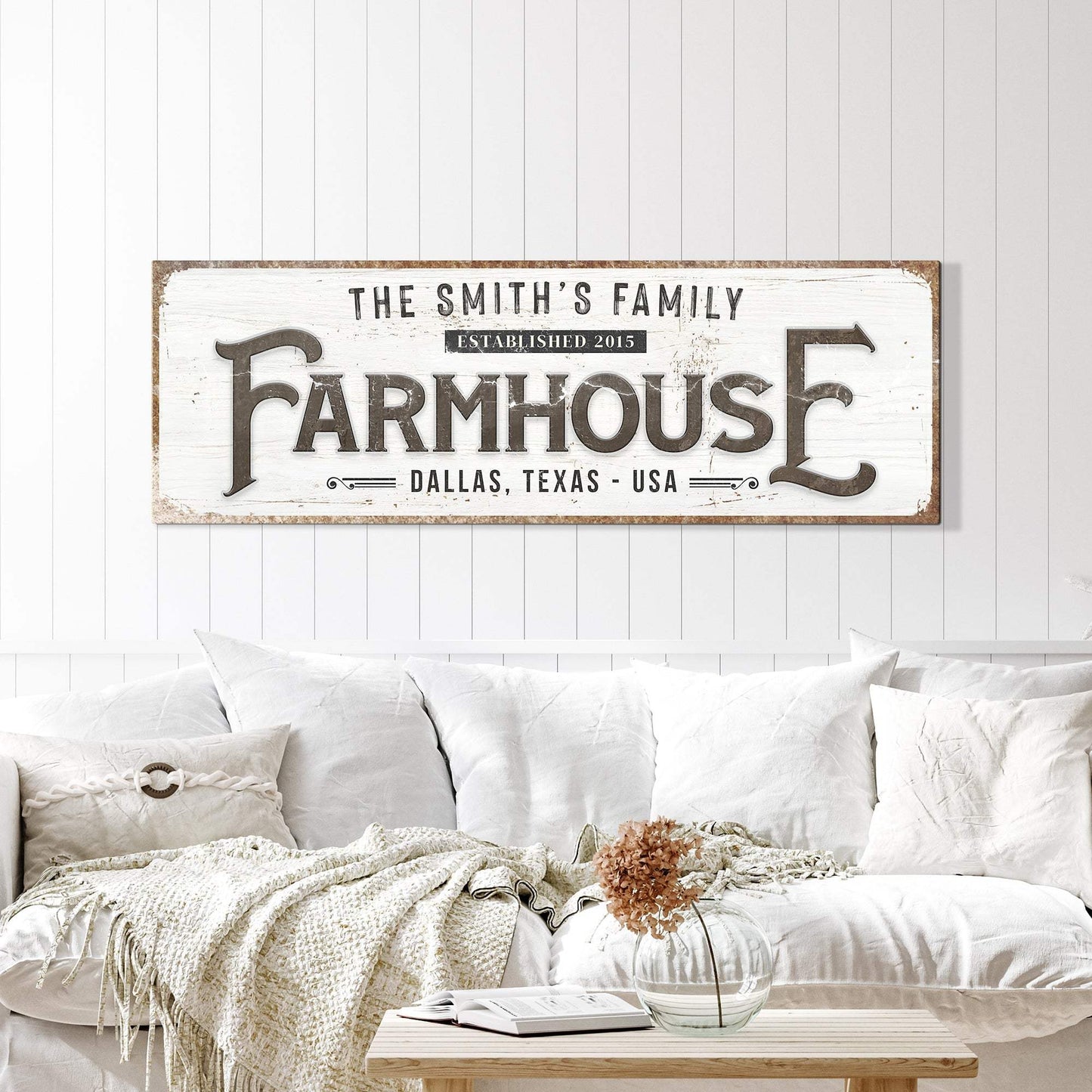 Custom Vintage Rust Farmhouse Sign II - Tailored Canvases - Flyclothing LLC