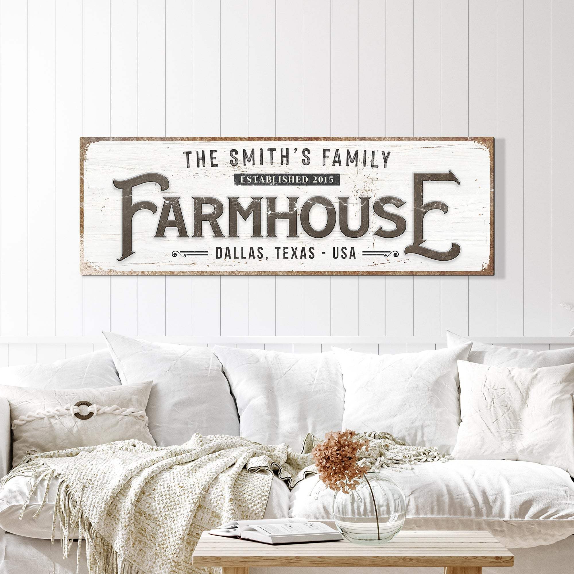 Custom Vintage Rust Farmhouse Sign II - Tailored Canvases - Flyclothing LLC
