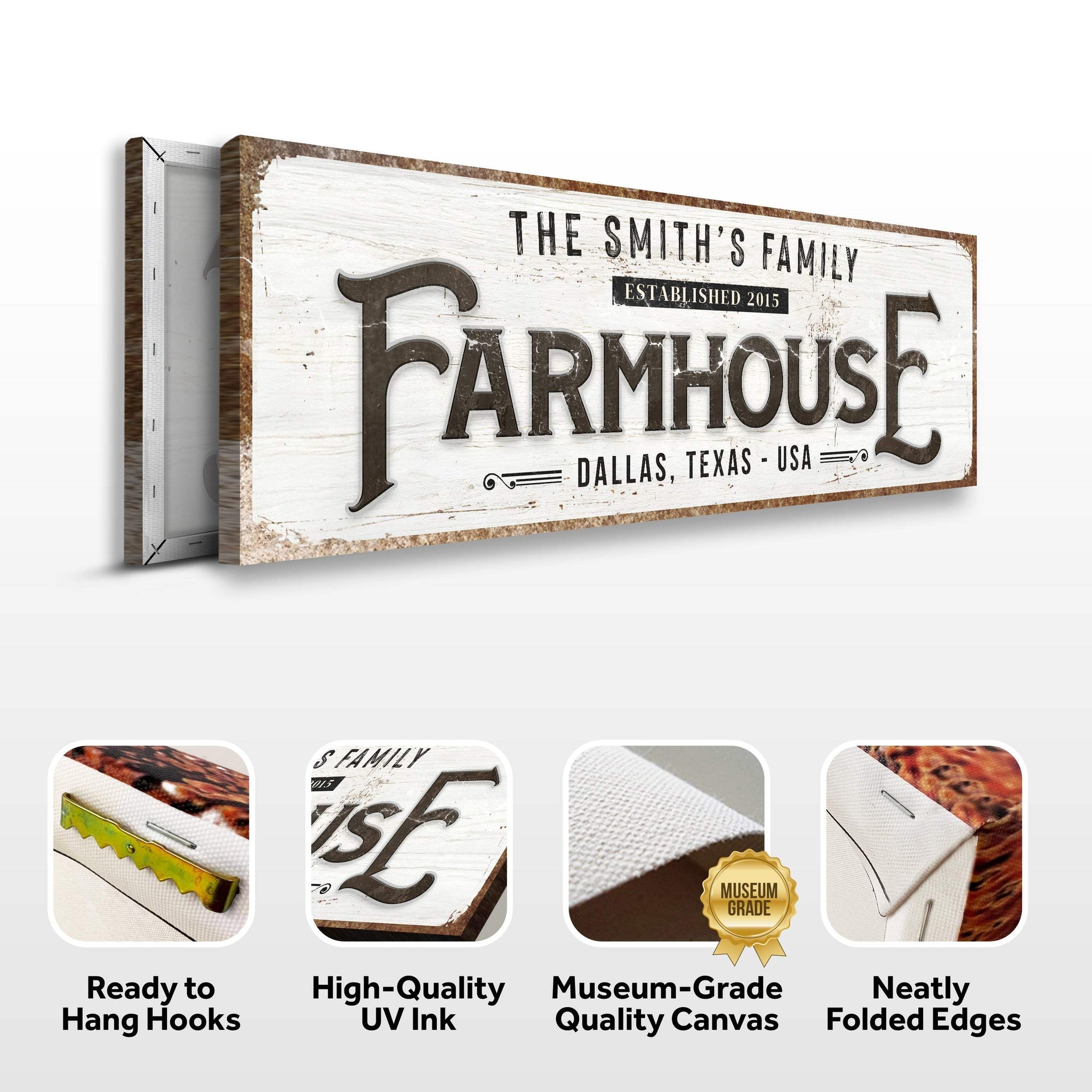 Custom Vintage Rust Farmhouse Sign II - Tailored Canvases - Flyclothing LLC