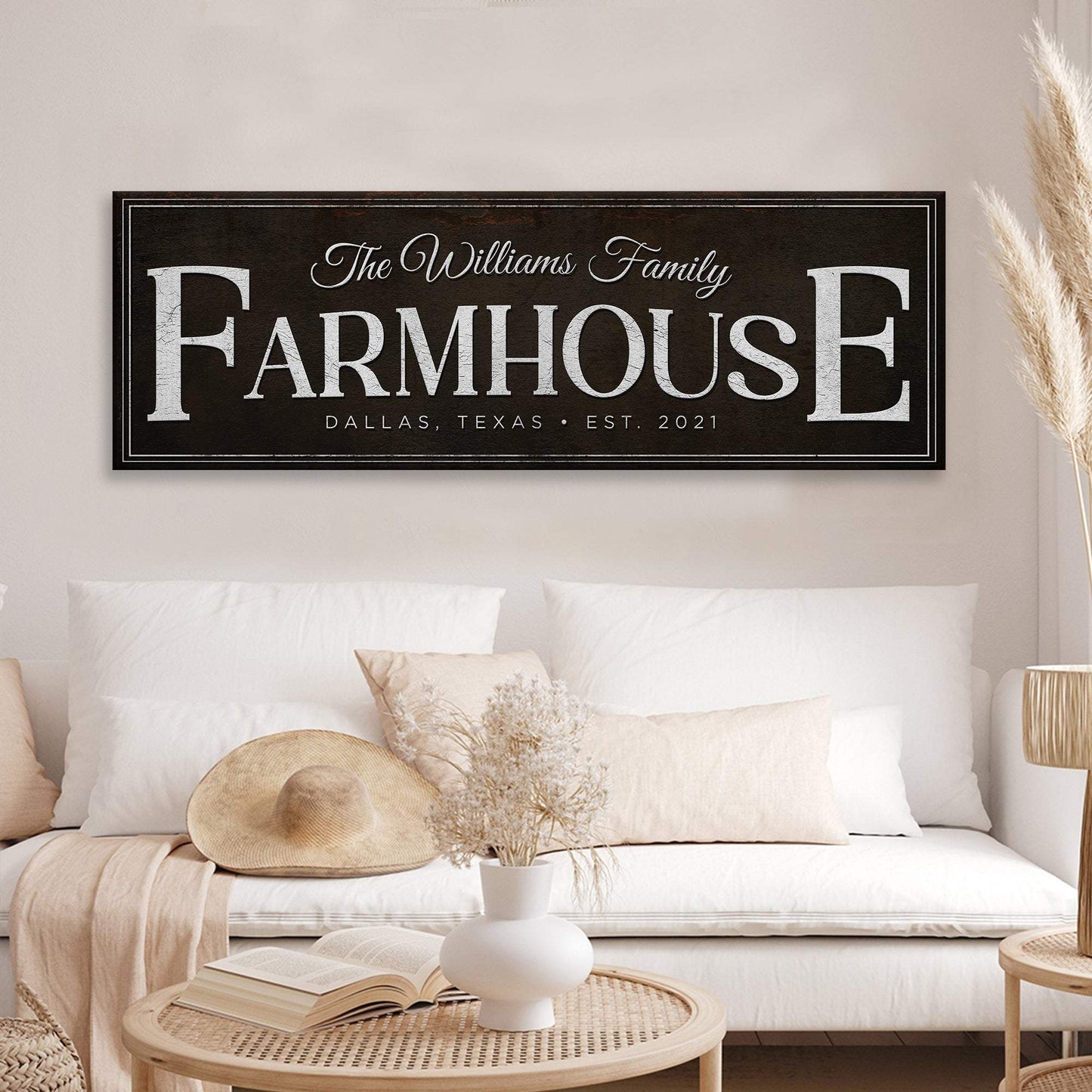 Custom Vintage Rust Farmhouse Sign III - Tailored Canvases - Flyclothing LLC