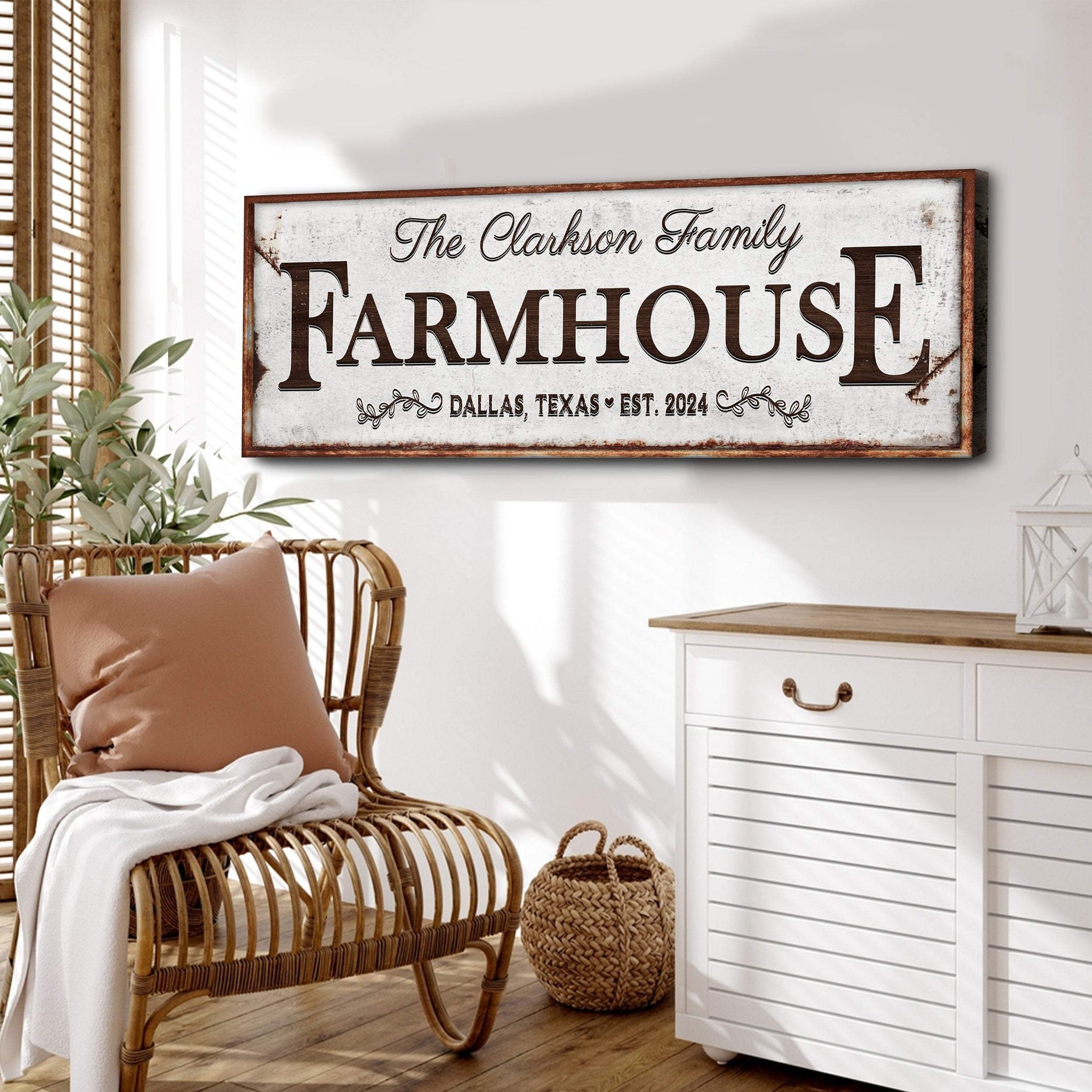 Custom Vintage Rust Farmhouse Sign - Tailored Canvases - Flyclothing LLC