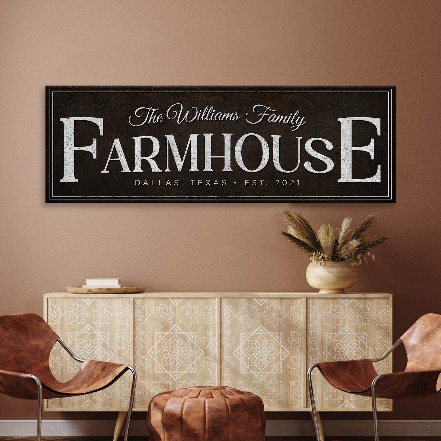 Custom Vintage Rust Farmhouse Sign III - Tailored Canvases - Flyclothing LLC