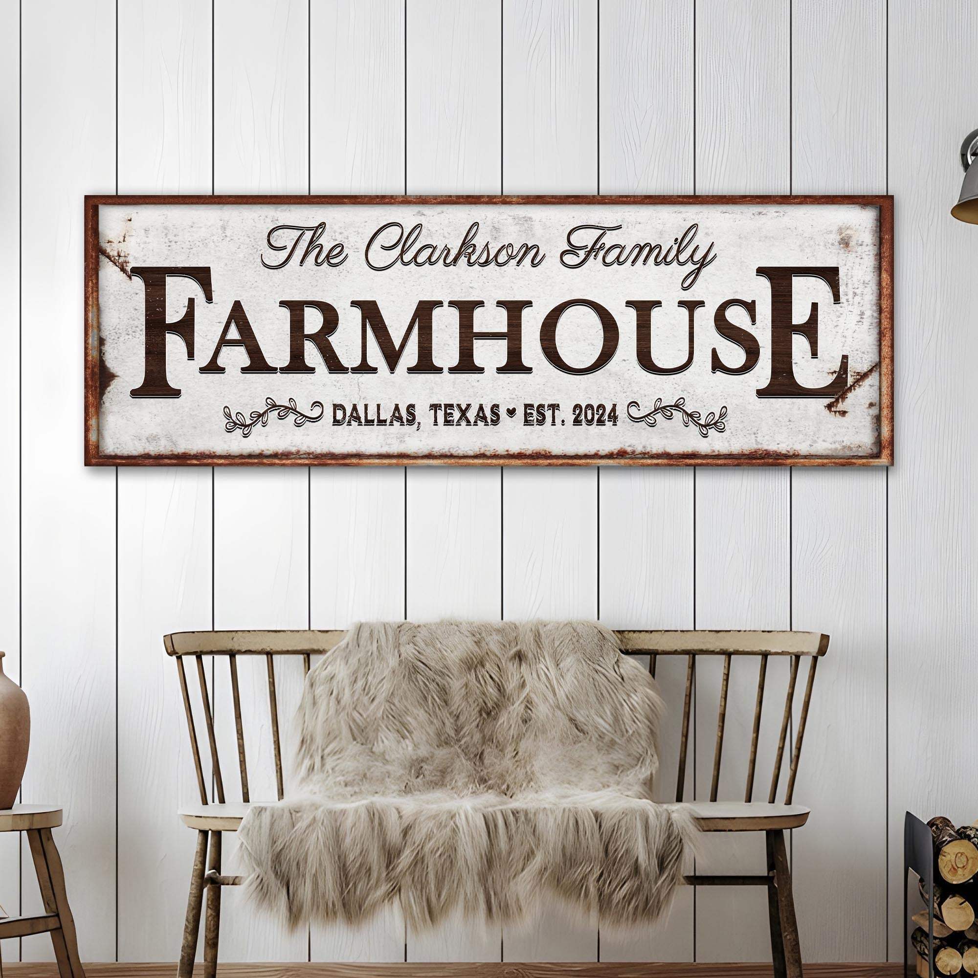 Custom Vintage Rust Farmhouse Sign - Tailored Canvases - Flyclothing LLC