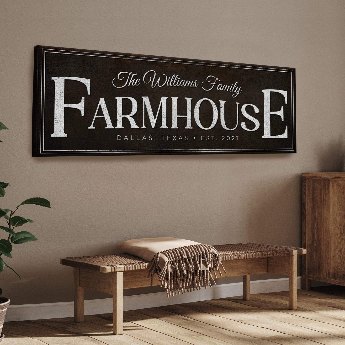 Custom Vintage Rust Farmhouse Sign III - Tailored Canvases - Flyclothing LLC