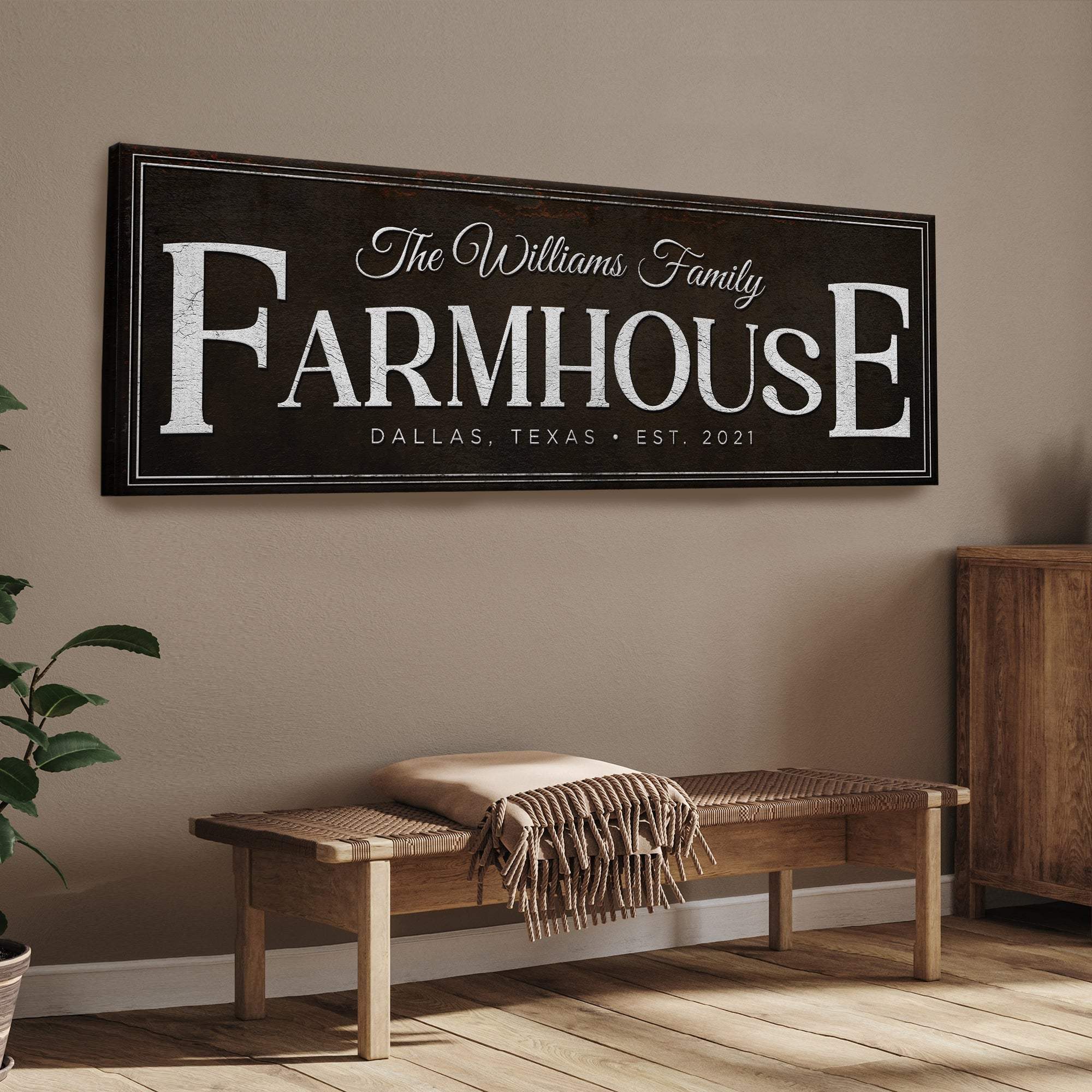 Custom Vintage Rust Farmhouse Sign III - Tailored Canvases - Flyclothing LLC