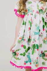 Cute Cactus Pom Pom Dress - Mila & Rose ® - Flyclothing LLC