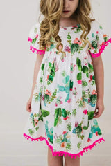 Cute Cactus Pom Pom Dress - Mila & Rose ® - Flyclothing LLC