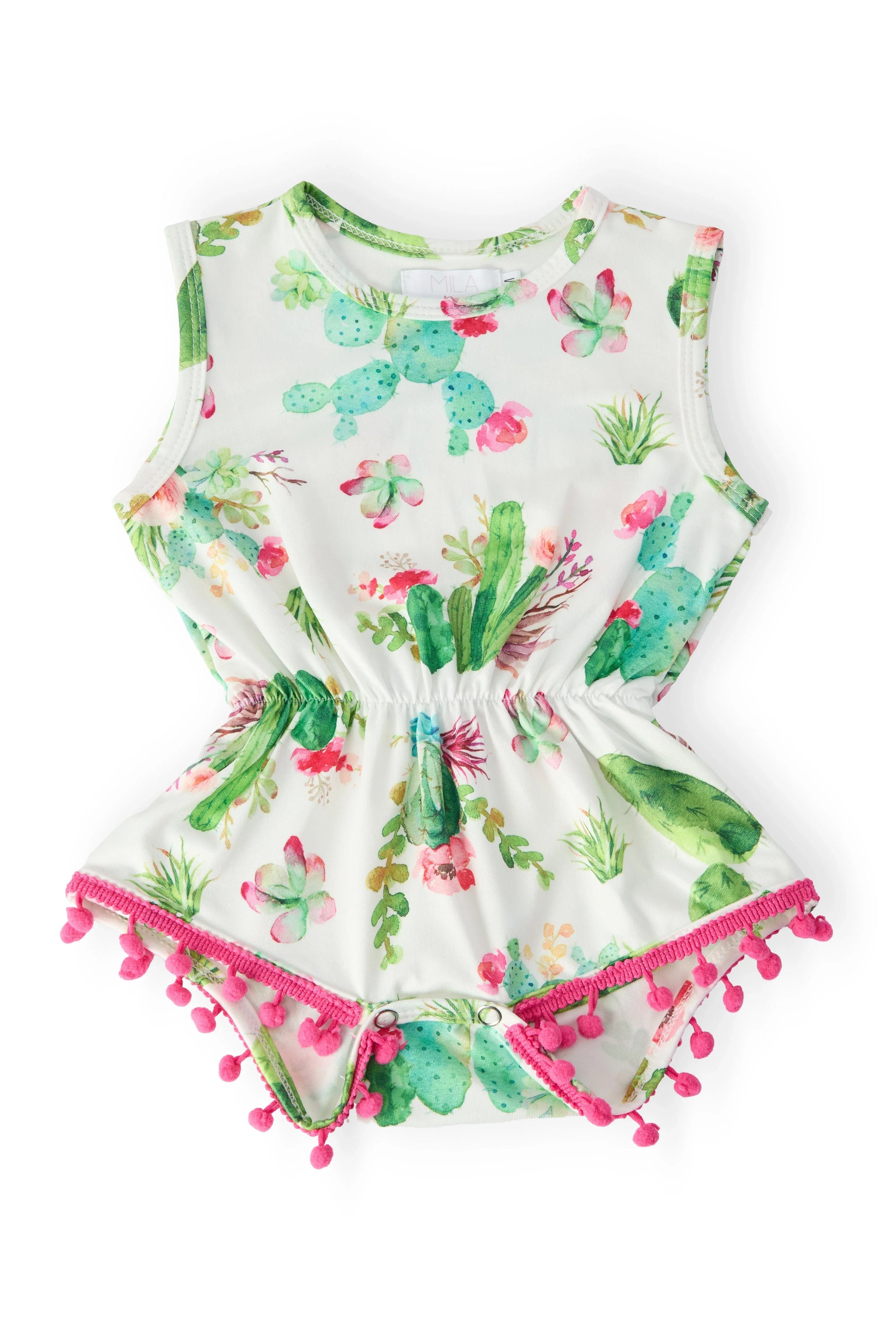 Cute Cactus Pom Pom Romper - Mila & Rose ® - Flyclothing LLC