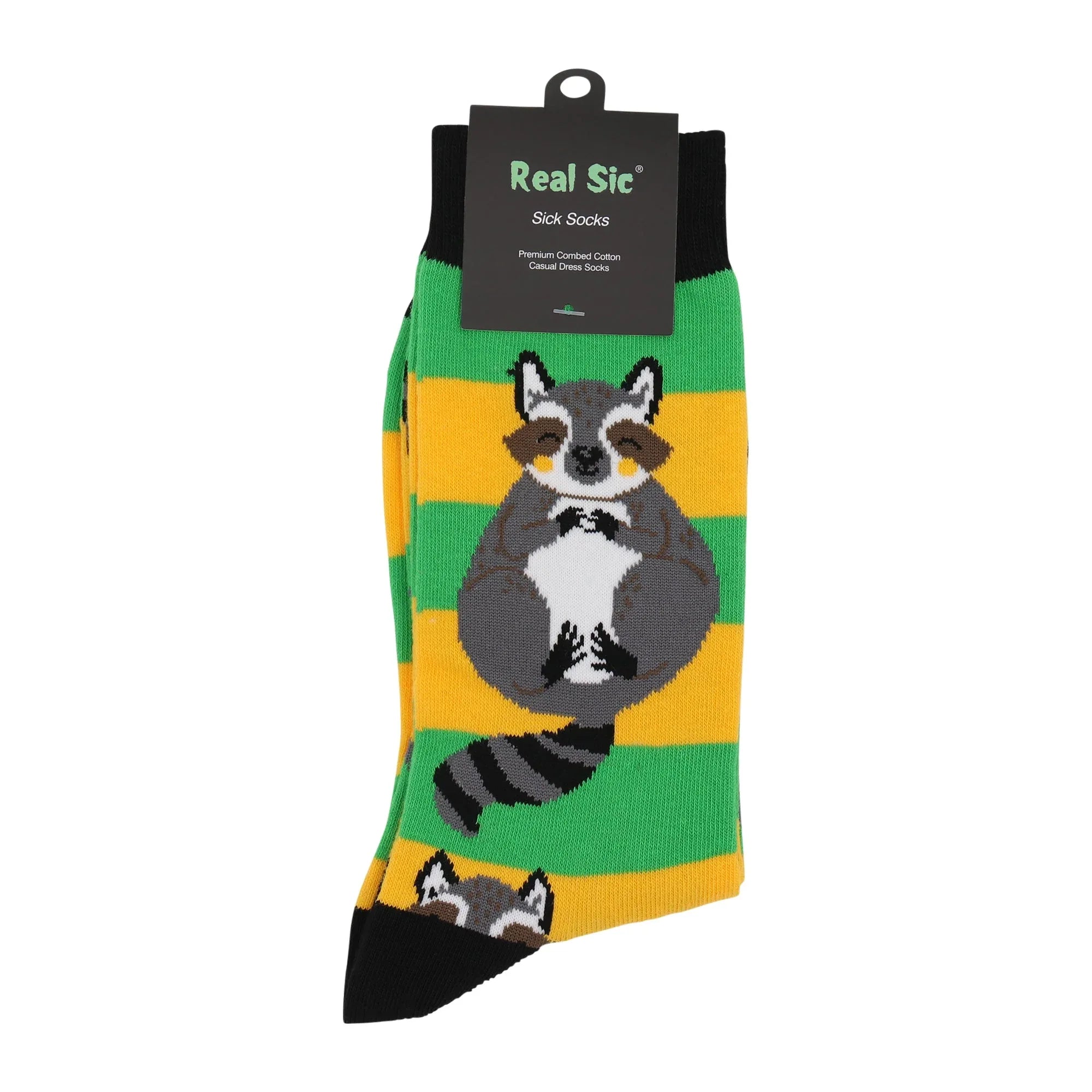 Cute Raccoons Socks - Comfy Cotton for Men & Women - Real Sic - Flyclothing LLC