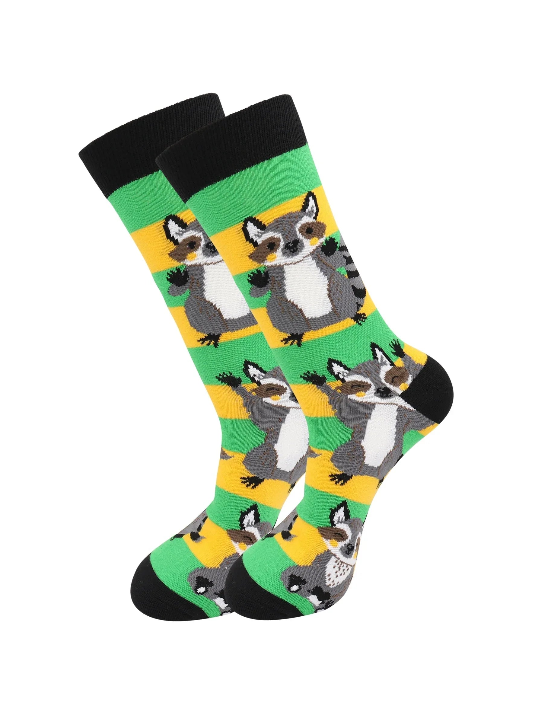 Cute Raccoons Socks - Comfy Cotton for Men & Women - Real Sic - Flyclothing LLC