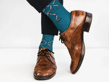 Skeletons (Blue) Socks - Comfy Cotton for Men & Women - Real Sic - Flyclothing LLC