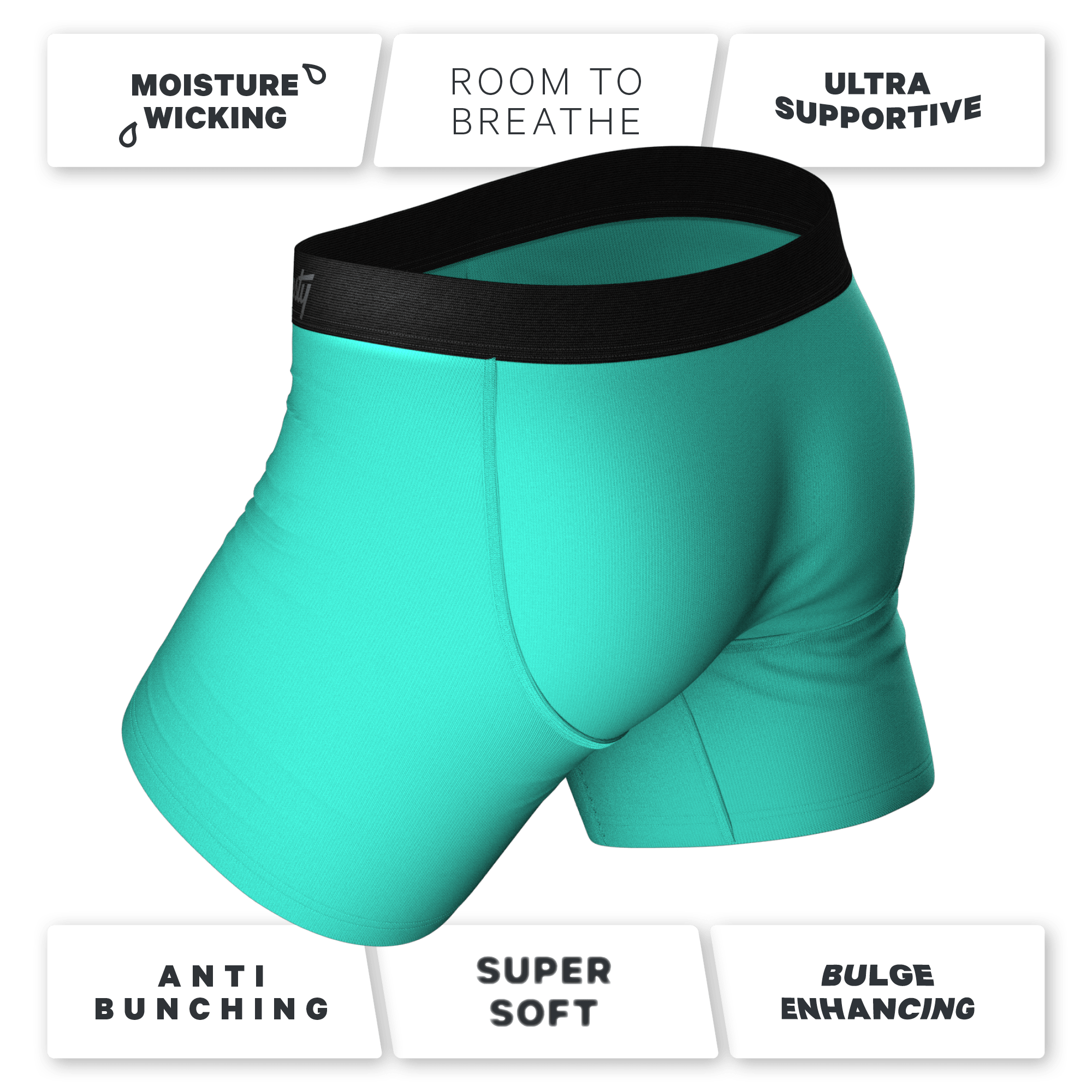 The Cyantific Theory | Turquoise Ball Hammock® Pouch Underwear - Shinesty