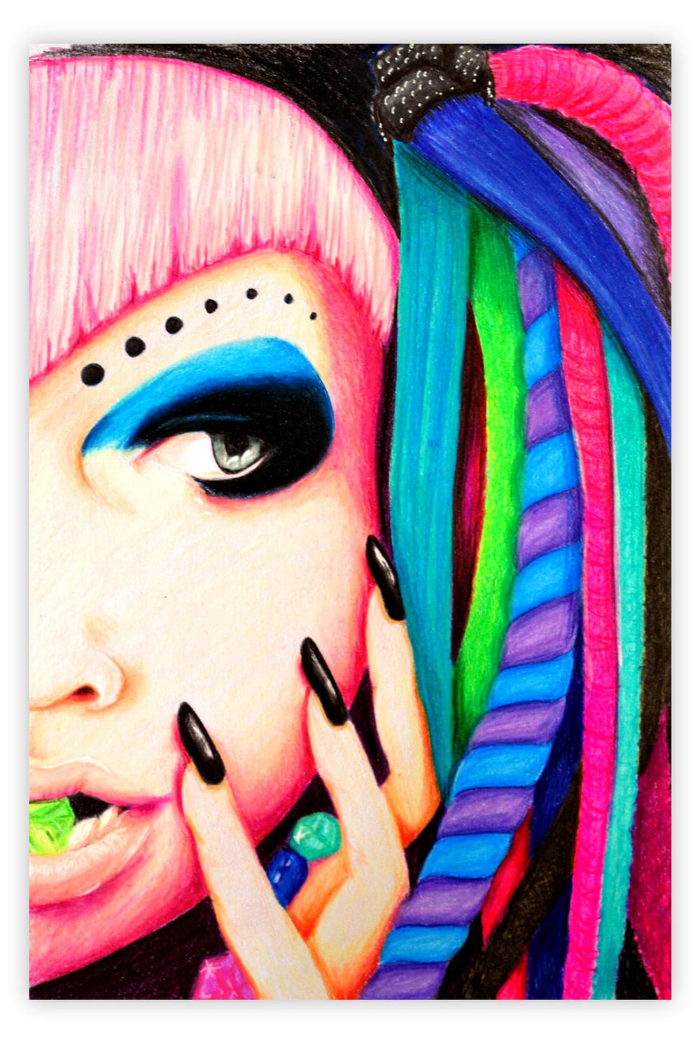 Black Market Art Company Cyber Goth Print