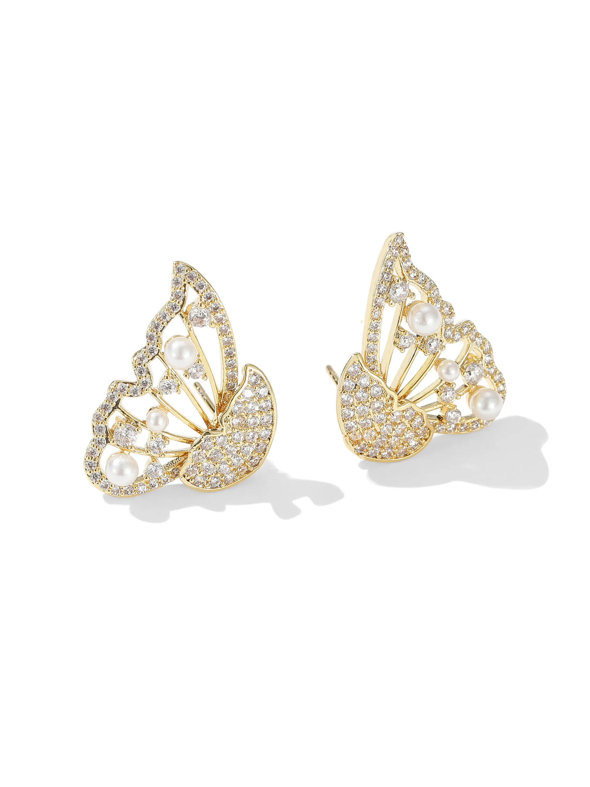 Butterfly Front Back Earrings - Wimsico - Flyclothing LLC