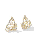 Butterfly Front Back Earrings - Wimsico - Flyclothing LLC