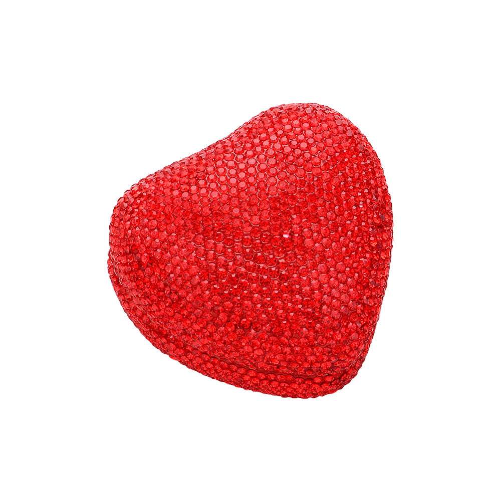 LED Light Bling Studded Heart Shaped Jewelry Ring Case - Madeline Love - Flyclothing LLC