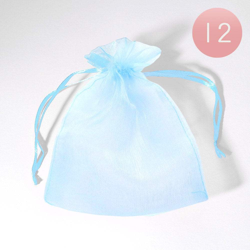 12PCS - 5.5 X 6.5 Ribboned Organza Gift Bags - Madeline Love - Flyclothing LLC