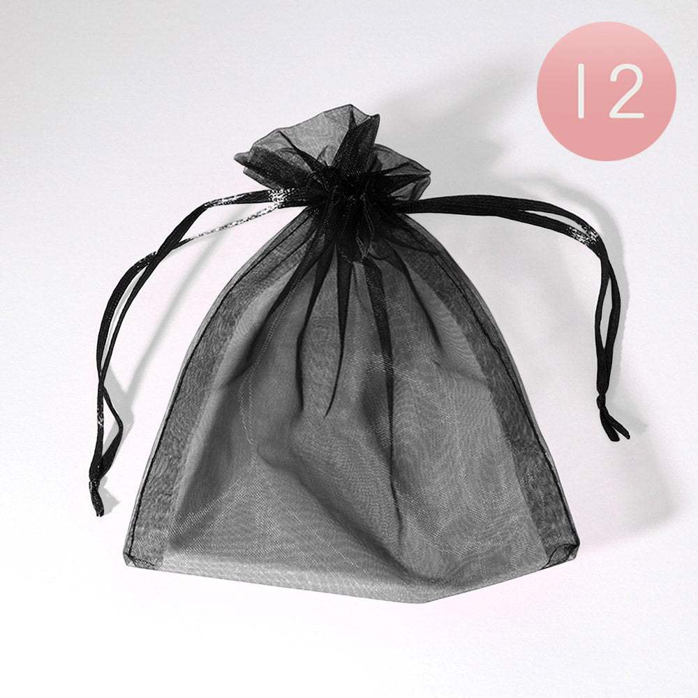 12PCS - 5.5 X 6.5 Ribboned Organza Gift Bags - Madeline Love - Flyclothing LLC