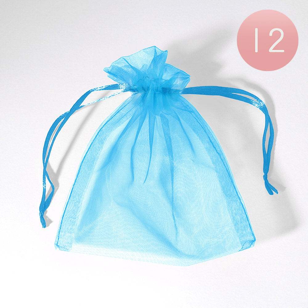 12PCS - 5.5 X 6.5 Ribboned Organza Gift Bags - Madeline Love - Flyclothing LLC