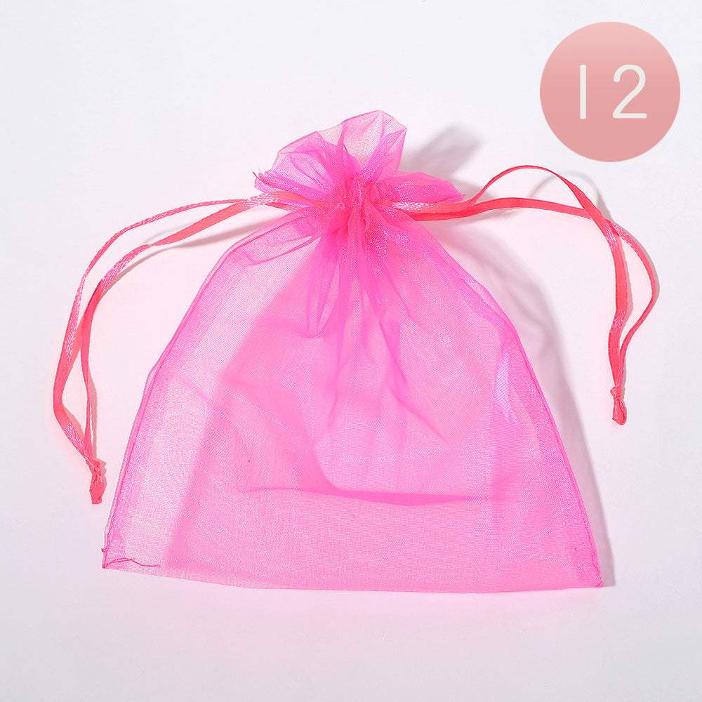 12PCS - 5.5 X 6.5 Ribboned Organza Gift Bags - Madeline Love - Flyclothing LLC