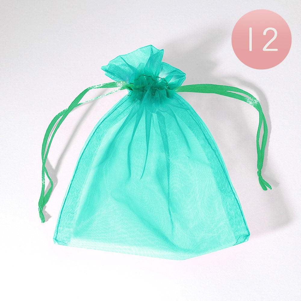 12PCS - 5.5 X 6.5 Ribboned Organza Gift Bags - Madeline Love - Flyclothing LLC