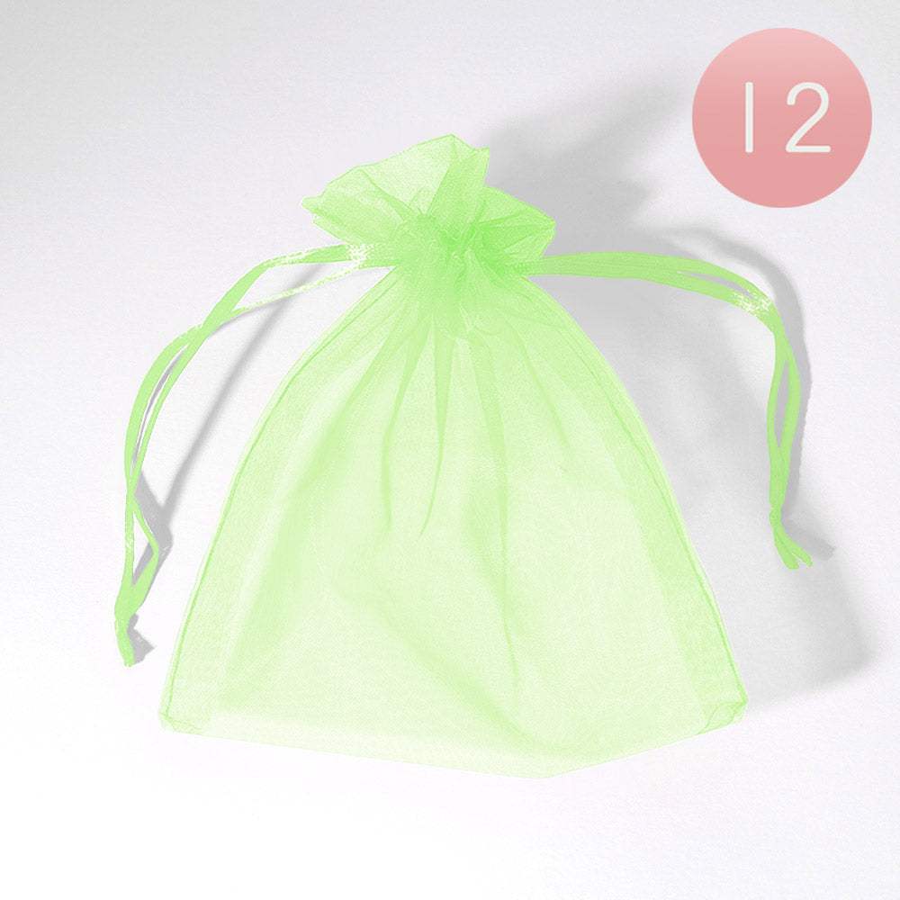12PCS - 5.5 X 6.5 Ribboned Organza Gift Bags - Madeline Love - Flyclothing LLC