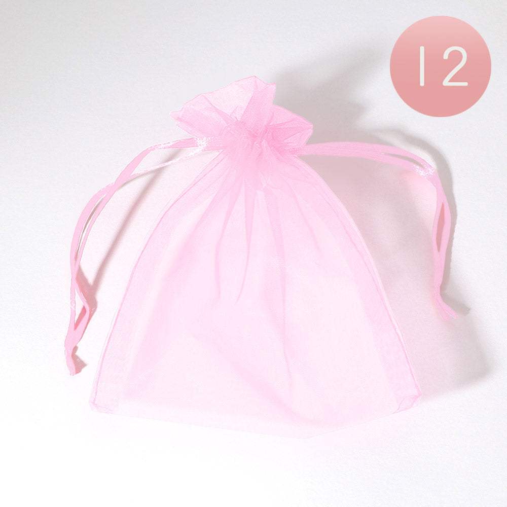12PCS - 5.5 X 6.5 Ribboned Organza Gift Bags - Madeline Love - Flyclothing LLC