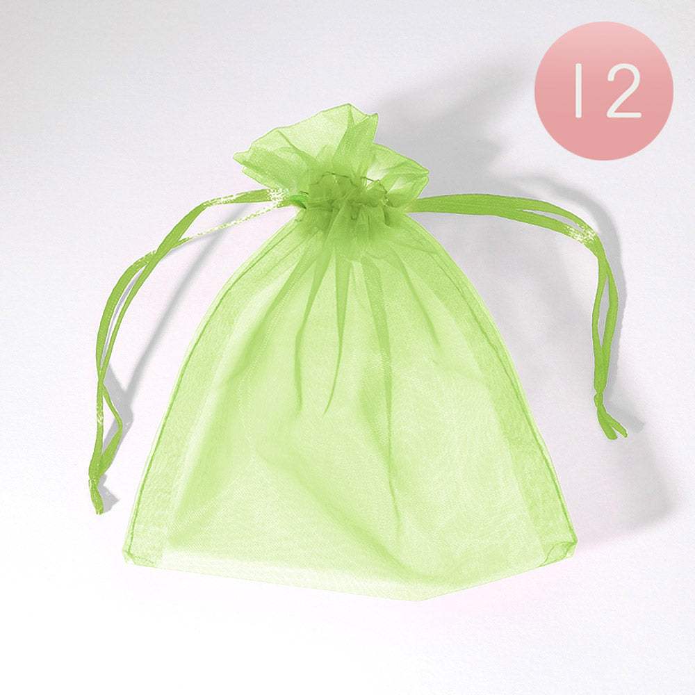 12PCS - 5.5 X 6.5 Ribboned Organza Gift Bags - Madeline Love - Flyclothing LLC