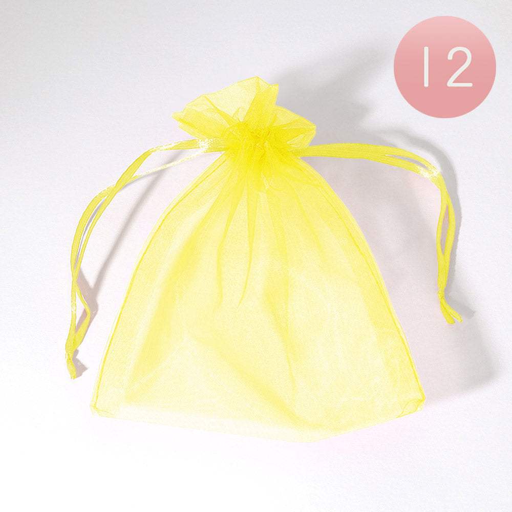 12PCS - 5.5 X 6.5 Ribboned Organza Gift Bags - Madeline Love - Flyclothing LLC