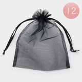 12PCS - Organza Drawstring Gift Bags - Madeline Love - Flyclothing LLC