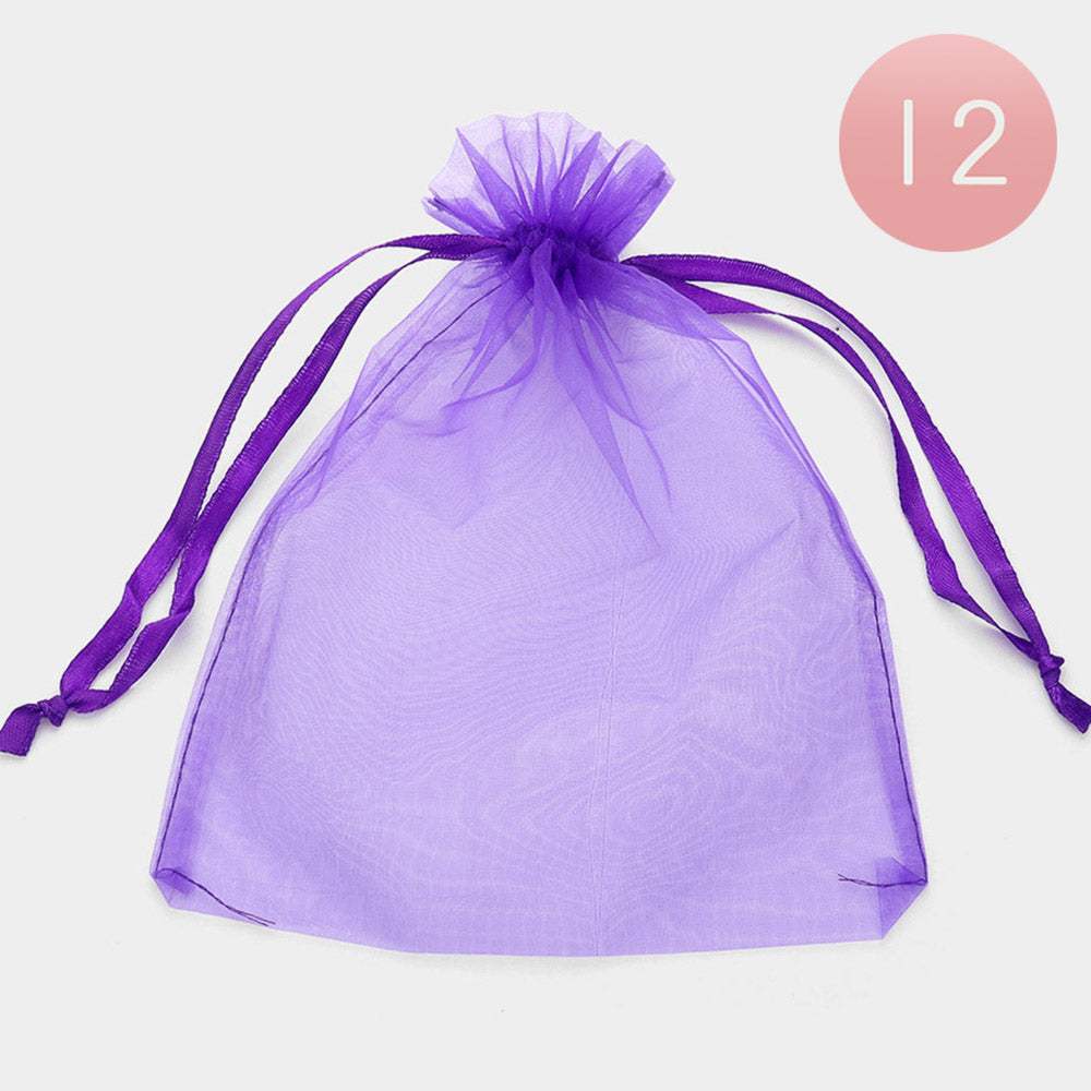 12PCS - Organza Drawstring Gift Bags - Madeline Love - Flyclothing LLC