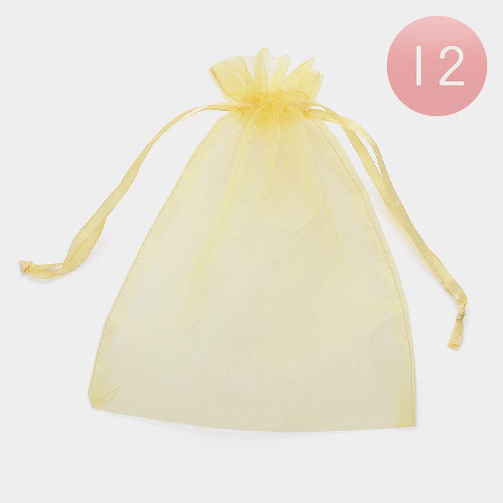 12PCS - Organza Drawstring Gift Bags - Madeline Love - Flyclothing LLC
