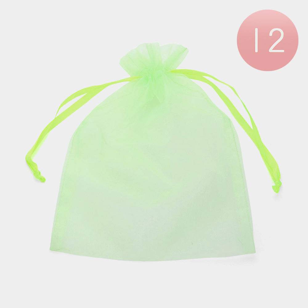 12PCS - Organza Drawstring Gift Bags - Madeline Love - Flyclothing LLC