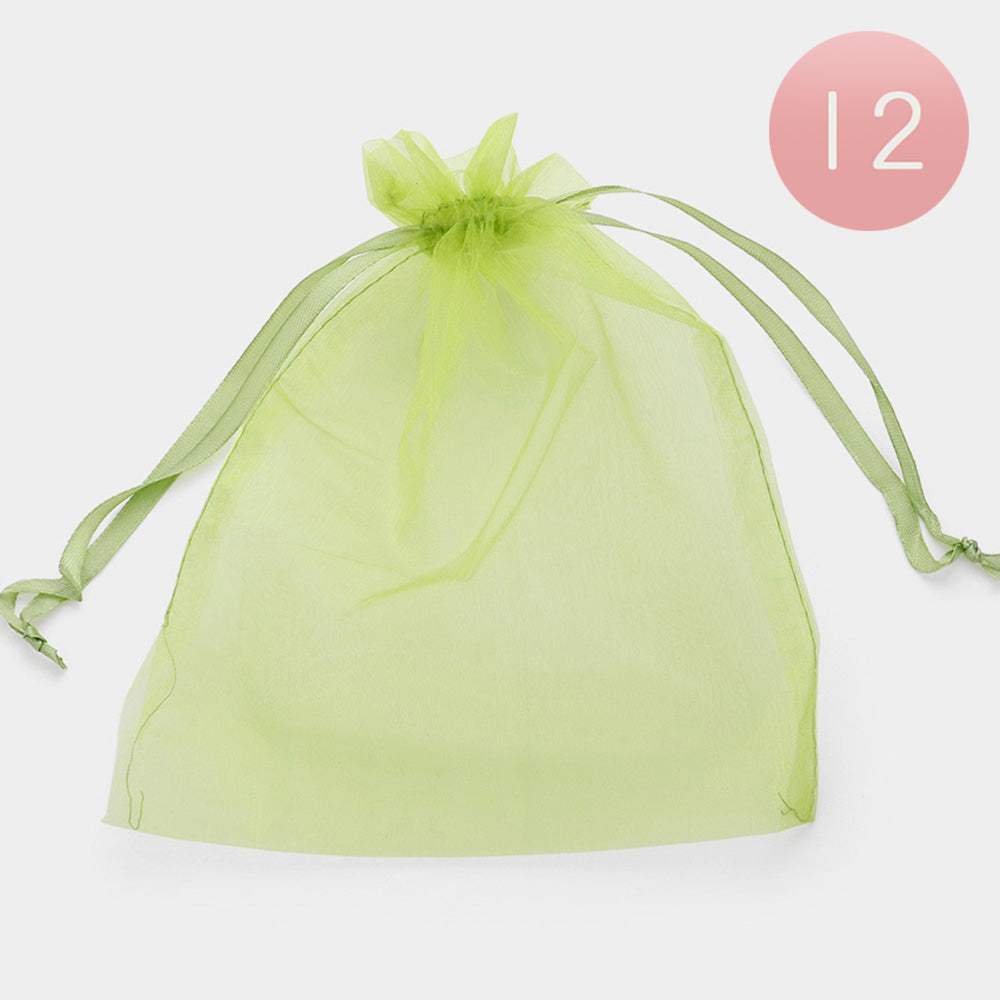 12PCS - Organza Drawstring Gift Bags - Madeline Love - Flyclothing LLC